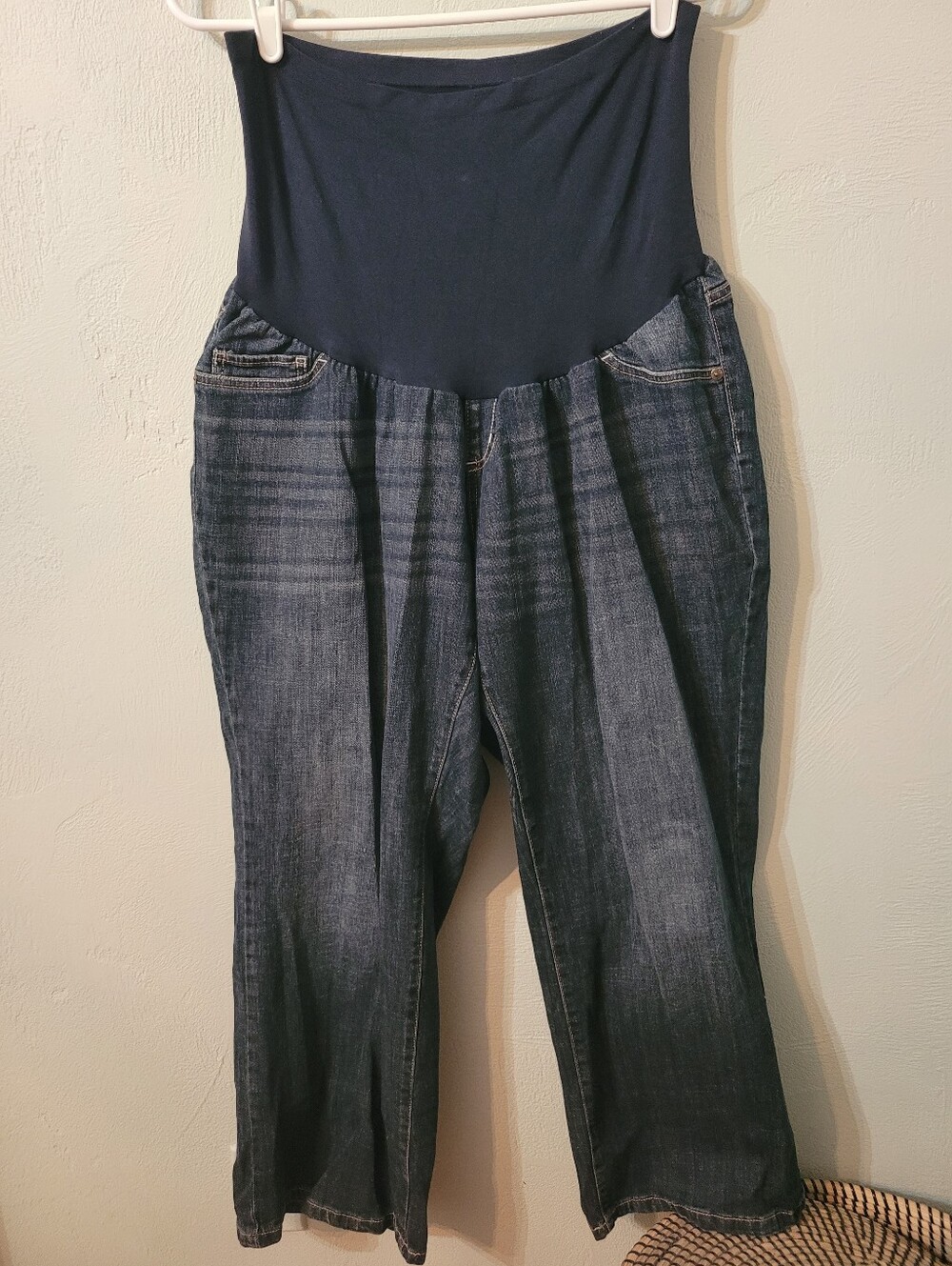 Indigo Blue Cotton Petite Plus Size Martenity Jeans Size 2X